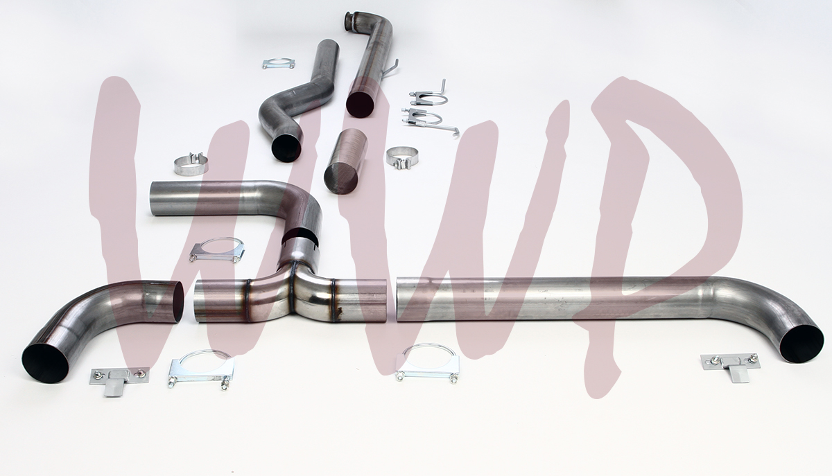 5" Down Pipe Back Dual Smoker Exhaust 0106 Chevy/GMC 6.6L Turbo Diesel