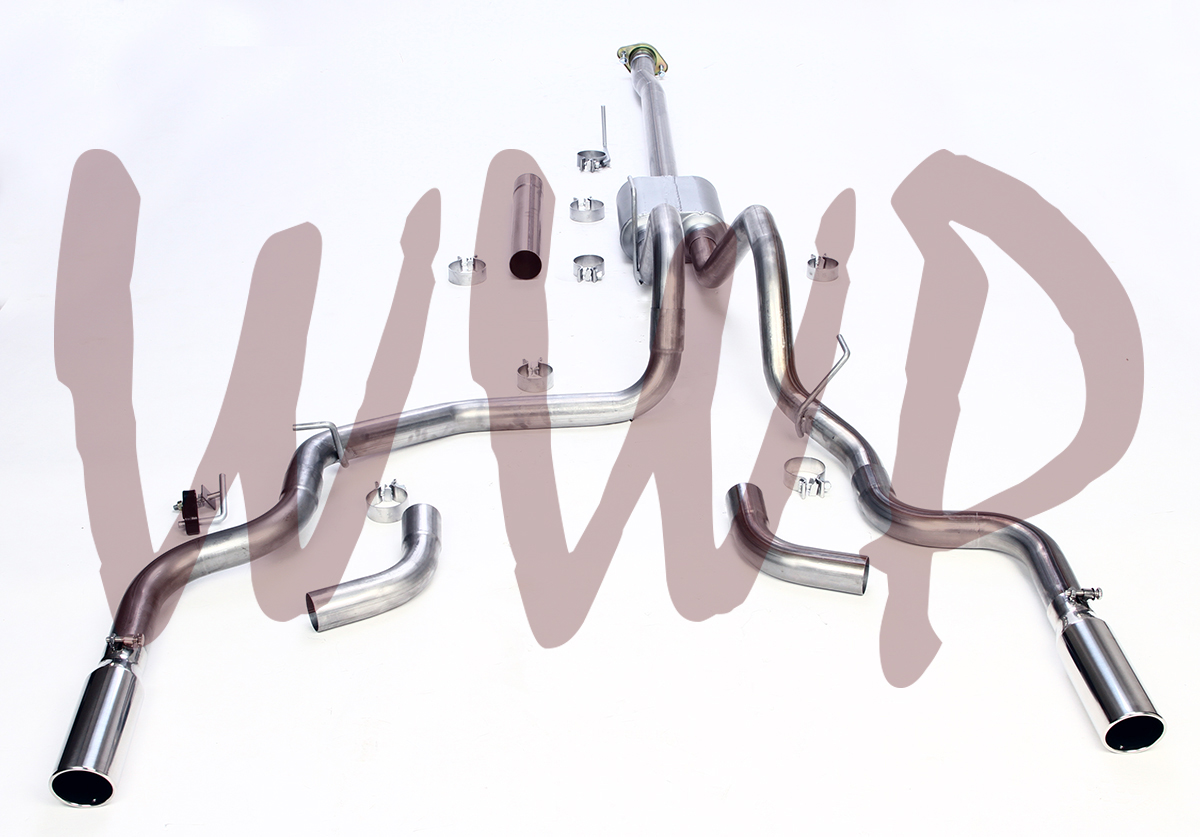Stainless Steel Dual Cat Back Exhaust System Kit 1520 Ford F150 2.7L/3