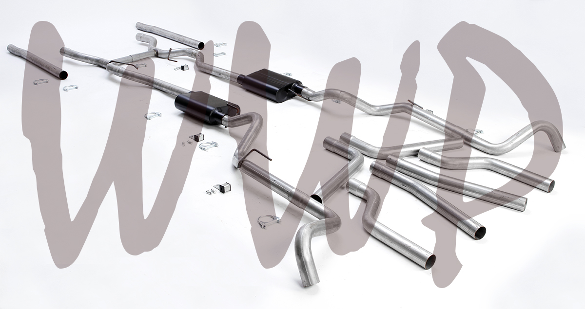 Dual 2.5" Crossmember Back Exhaust 6772 Chevy/GMC C10 C15 C1500 Pickup