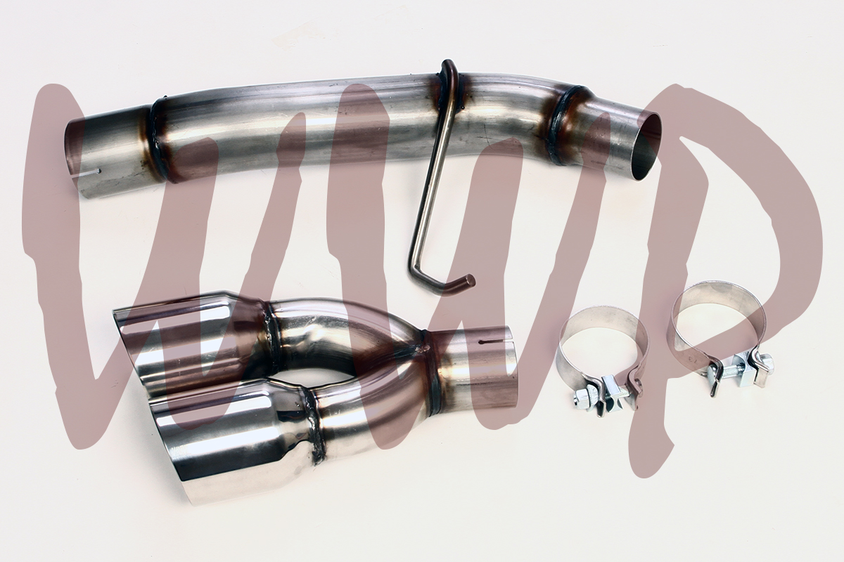 Stainless Steel 2.5" Dual Tip Exhaust Tailpipe Assembly 0713 Chevy/GMC