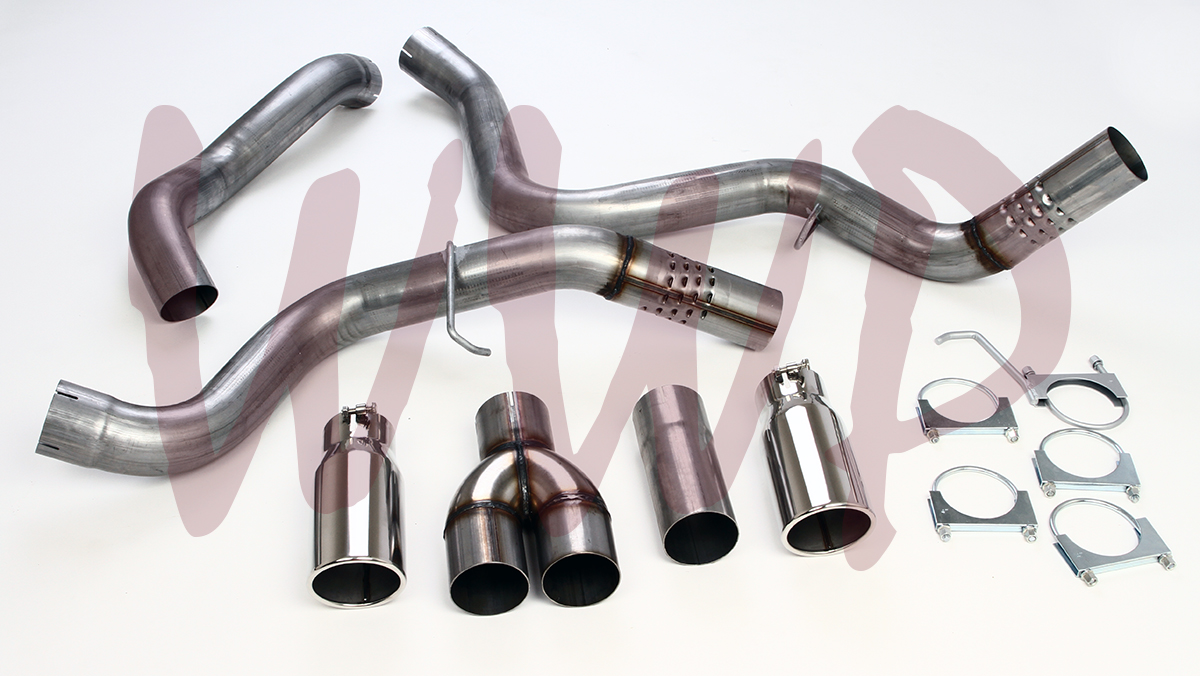 Dual 4" Filter Back Exhaust System 1115 Chevy/GM 2500 6.6L Duramax